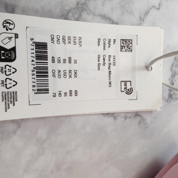 RAINS Micro Waterproof Crossbody Bag - Candy Pink Color MSRP $95 NWT - Picture 6 of 9